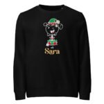 Christmas Elf Girl Unisex Organic Sweatshirt Adult - Image 2