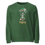 Christmas Elf Girl Unisex Organic Sweatshirt Adult