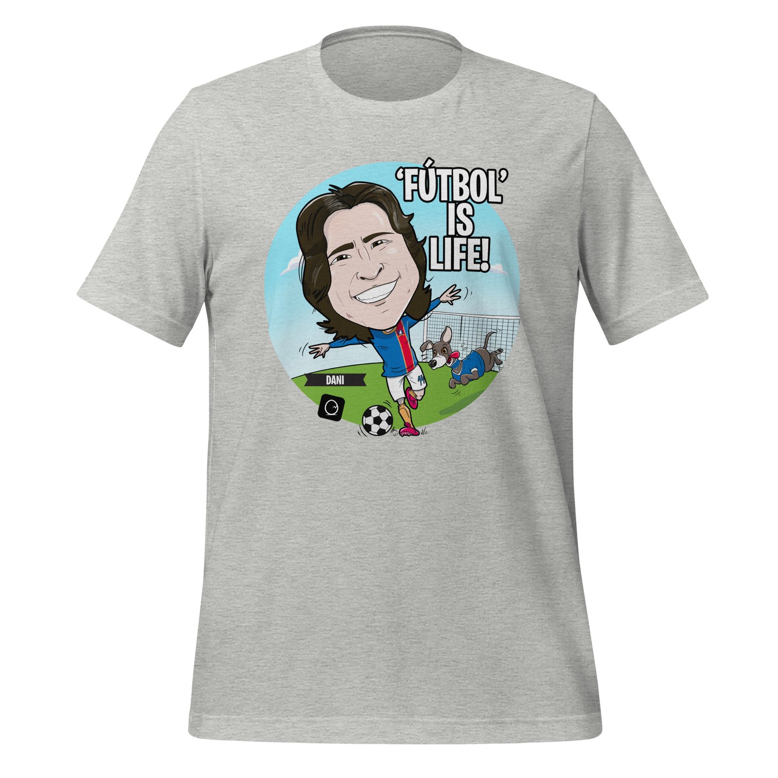 unisex-staple-t-shirt-athletic-heather-front-69aefa1503b18.jpg Ted Lasso - Dani Rojas - Premium Cotton Tee - Image 1